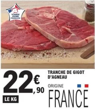 Tranche de gigot d'agneau