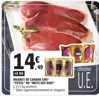 Magret de canard cru Feyel ou Mets des Rois