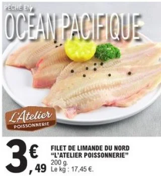 Filet de limande du Nord L'Atelier Poissonnerie