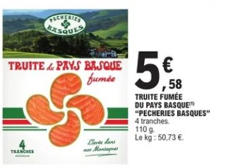 Truite fumée du Pays Basque Pecheries Basques