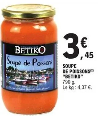 Soupe de poissons Betiko