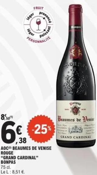 AOC Beaumes de Venise Rouge "Grand Cardinal" Bonpas