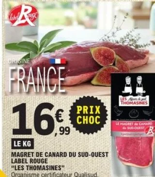 Magret de canard du Sud-Ouest Label Rouge Les Thomasines