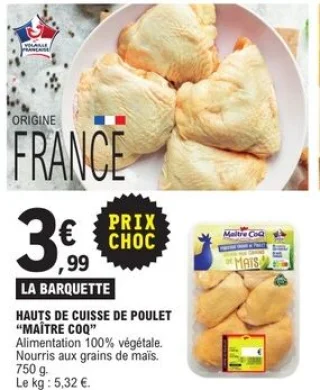 Hauts de cuisse de poulet Maître Coq
