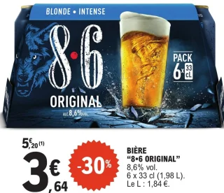 Bière 8•6 Original 8,6% vol.