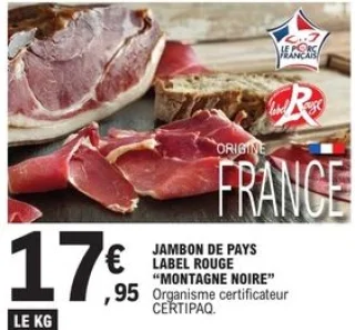 Jambon de Pays Label Rouge "Montagne Noire"