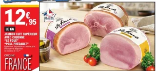 Jambon Cuit Supérieur avec Couenne "Le Foué" Paul Prédault