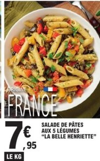 Salade de pâtes aux 5 légumes "La Belle Henriette"