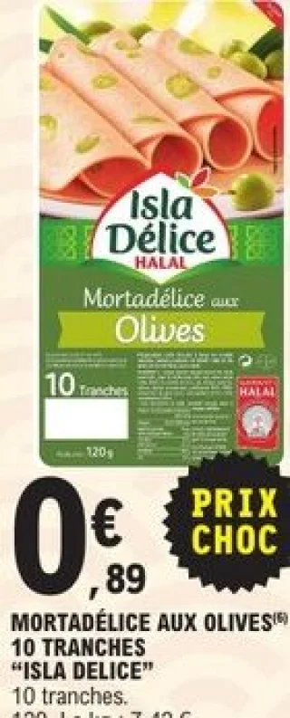 MORTADÉLICE AUX OLIVES 10 TRANCHES "ISLA DELICE"