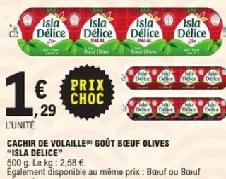 CACHIR DE VOLAILLE GOÛT BŒUF OLIVES "ISLA DELICE"