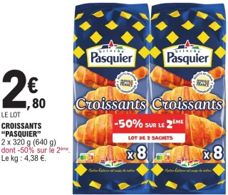 Croissants Pasquier 2 x 320 g