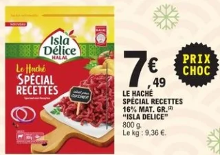 Le Haché Spécial Recettes 16% Mat. Gr. Isla Délice