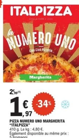 Pizza Numero Uno Margherita Italpizza