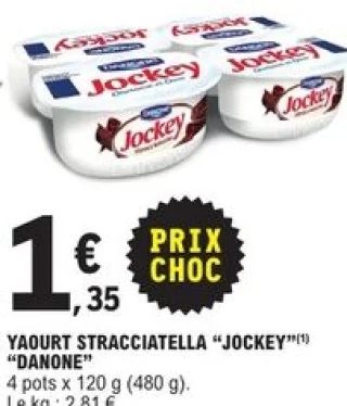 Yaourt Stracciatella "Jockey" "Danone"
