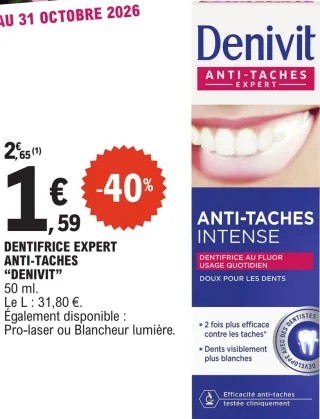 DENTIFRICE EXPERT ANTI-TACHES "DENIVIT" 50 ml