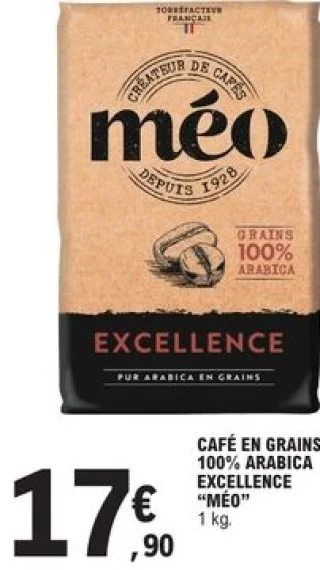 Café en grains 100% Arabica Excellence "Méo"