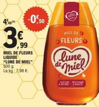 Miel de fleurs liquide "Lune de Miel"