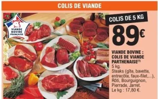 Colis de viande Parthenaise bovine 5 kg