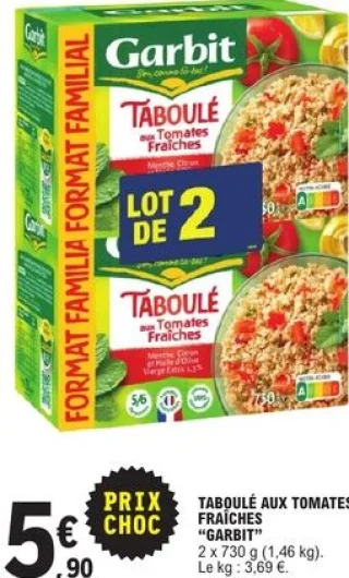 Taboulé aux tomates fraîches Garbit