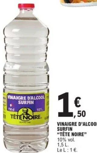 Vinaigre d'alcool surfin Tête Noire