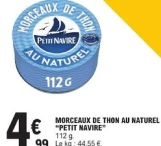Morceaux de thon au naturel Petit Navire