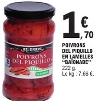 Poivrons del piquillo en lamelles Baïonade
