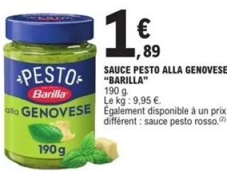 Sauce pesto alla genovese Barilla