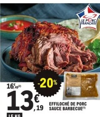 Effiloché de porc sauce barbecue Maître Cochon