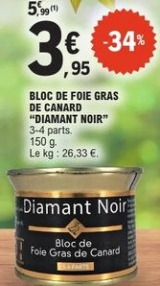 BLOC DE FOIE GRAS DE CANARD "DIAMANT NOIR"