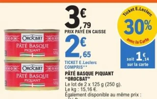 Pâté basque piquant "Orocbat"