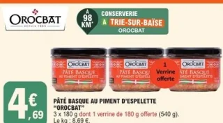 Pâté basque au piment d'Espelette "Orocbat"