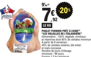 Poulet fermier prêt à cuire "Les Volailles de l'Églaudière" Gatard Volailles