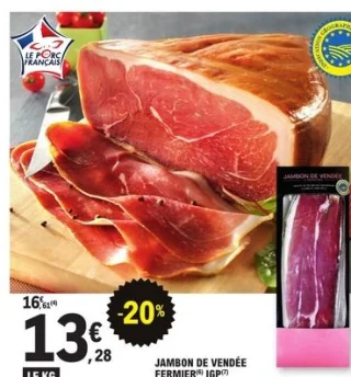 Jambon de Vendée fermier IGP Paul BEGEIN
