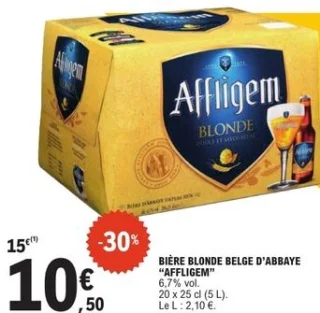 Bière blonde belge d'abbaye Affligem