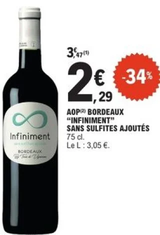 AOP Bordeaux Infiniment sans sulfites ajoutés