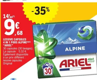 Lessive capsules 4 in 1 Pods Alpine Ariel