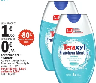 Dentifrice 2 en 1 Teraxyl