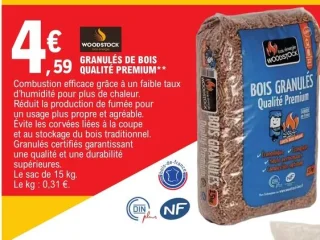 Granulés de bois qualité premium Woodstock