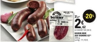 Daniel Bernier Boudin Noir aux Oignons X2 235 g