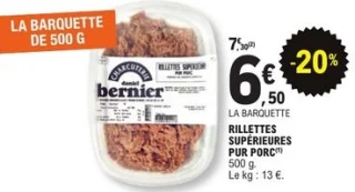 Daniel Bernier Rillettes Supérieures Pur Porc 500 g