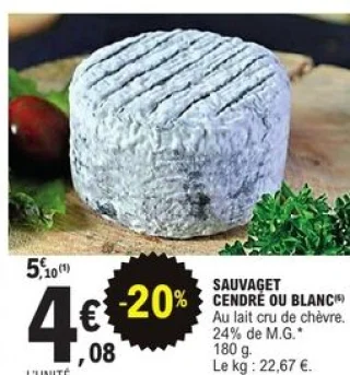 Sauvaget Cendré ou Blanc Fromagerie Blanc