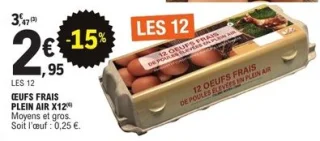 Œufs frais plein air x12 SCEA de la Pigeonnerie