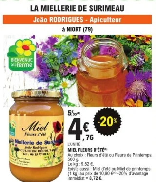 Miel fleurs d'été La Miellerie de Surimeau
