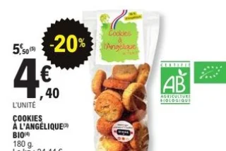 Cookies à l'angélique bio Fée te vous Plaisir
