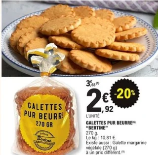 Galettes pur beurre "Bertine" Galettes du Bocage