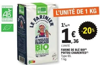 Farine de blé Bio Type 65 Le Farinier Bellot Minoteries
