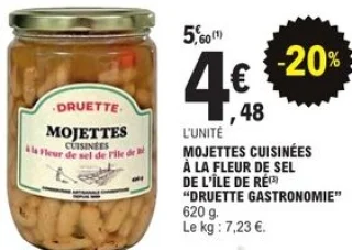 Mojettes cuisinées à la fleur de sel de l'Île de Ré Druette Gastronomie