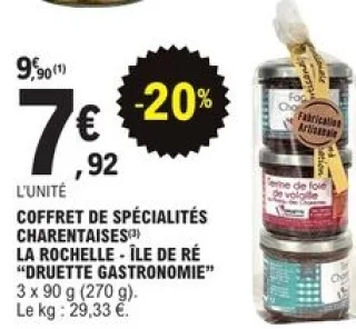 Coffret de spécialités charentaises La Rochelle - Île de Ré Druette Gastronomie