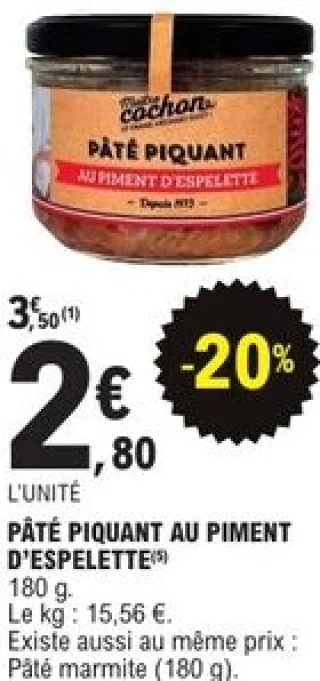 Pâté piquant au piment d'Espelette Maître Cochon