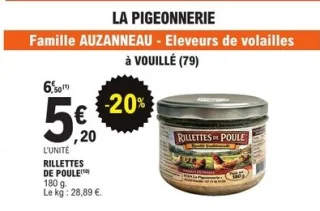 Rillettes de poule LA PIGEONNERIE